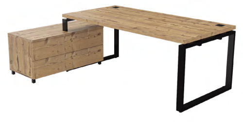 Bureau de direction Prestige - Bois et piètement noir