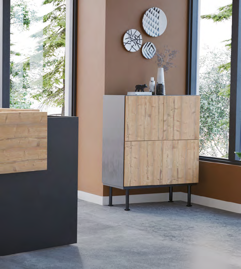 Armoire prestige - Bois piètement noir