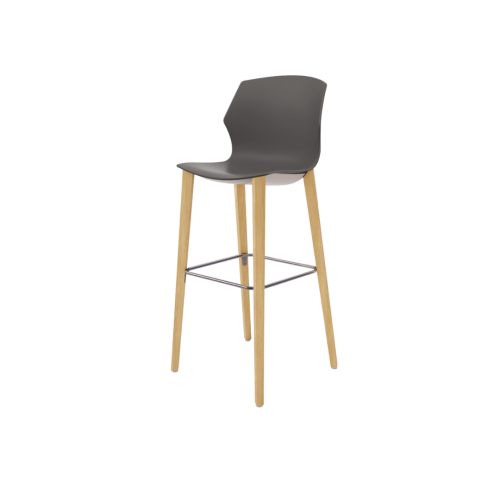 Tabouret MYFRILL - Sans tissus et piètement bois