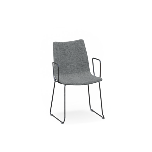 Chaise Vita gris - Pied en métal