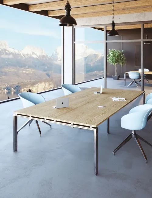 Table de réunion Arches en bois 