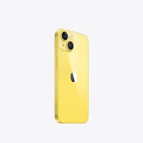 iPhone 14 256 Go Jaune - Dos incliné à gauche 