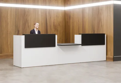 Banque d'accueil Fiftyfull - Blanc et noir 