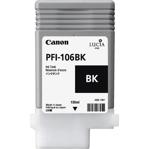 Illustration of product : CANON PFI-106BK cartouche dencre noir capacité standard 130 ml pack de 1 (1)