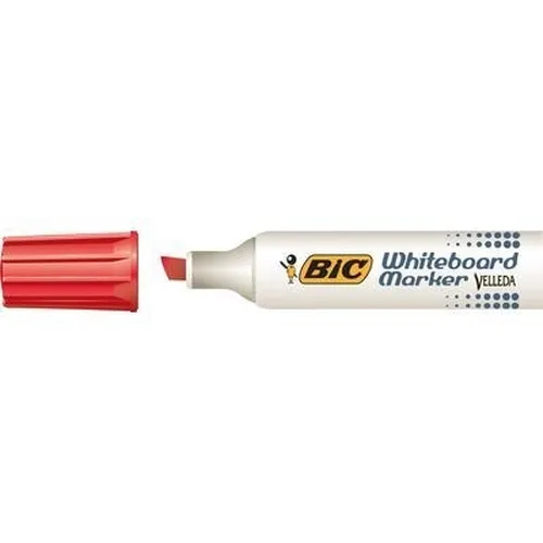 Illustration of product : BIC Velleda 1781 Feutres pour Tableau Blanc Effaçables à Sec Pointe Biseautée Large - Rouge (1)