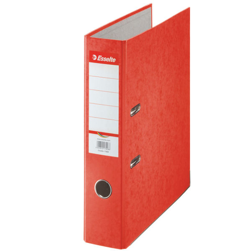Illustration of product : ESSELTE Classeur à levier RAINBOW, A4, 7,5 cm, carton, rouge (1)