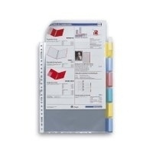 Illustration of product : ESSELTE Jeu de pochettes intercalaires 8 positions à onglets, en polypropylène 9/100e (1)