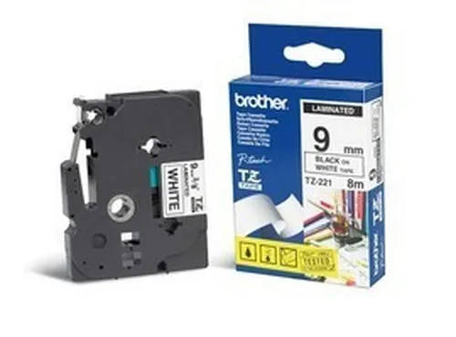 Illustration of product : Brother TZE221 Ruban 9mm Noir / Blanc (1)
