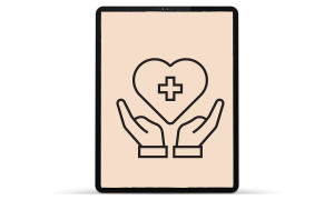 Illustration tablette secteur santé