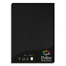 CLAIREFONTAINE Etui de 50 feuilles 120g POLLEN 21x29,7cm. Coloris Noir