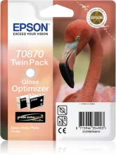 EPSON T0870 cartouche d encre optimisateur de l effet brillant capacité standard 2 x 11.4ml 2-pack blister sans alarme