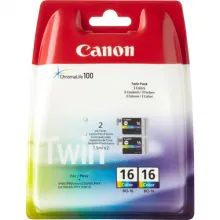 CANON BCI-16C cartouche d encre couleur capacité standard 7.5ml 199 pages pack de 2