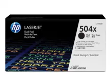 HP 504X original Colour LaserJet Toner cartridge CE250XD black high capacity 2 x 10.500 pages 2-pack