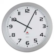 ALBA Horloge murale géante Horgiant contour ABS D60 cm Gris, chiffres Noirs lentille en verre à quartz