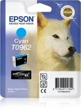 EPSON T0962 cartouche d encre cyan capacité standard 11.4ml 1-pack blister sans alarme