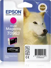 EPSON T0963 cartouche d encre magenta vif capacité standard 11.4ml 1-pack blister sans alarme