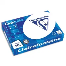 CLAIREFONTAINE Ramette de 500 feuilles papier Blanc CLAIRALFA 90g format A4