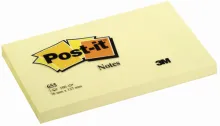 POST-IT Bloc repositionnable de 100 feuilles 76 x 127 mm Jaune 655E