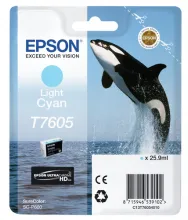 EPSON T7605 cartouche dencre cyan haute capacité clair 25,9ml 2390 pages pack de 1