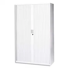 MT INTERNATIONAL Armoire Haute métallique monobloc Blanche - Dimensions : L120 x H198 x P43 cm