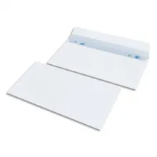 BONG Boîte de 200 enveloppes DL 110x220mm fenetre 45x100mm Blanc 80g auto-adhésive 23039