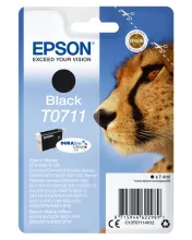 EPSON T0711 cartouche dencre noir capacité standard 7.4ml 1-pack blister sans alarme