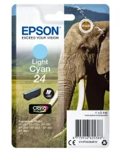 EPSON 24 cartouche d encre cyan clair capacité standard 5.1ml 360 pages 1-pack blister sans alarme