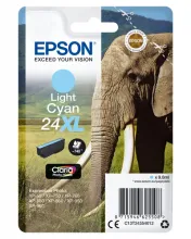 EPSON 24XL cartouche dencre cyan clair haute capacité 9.8ml 740 pages 1-pack blister sans alarme