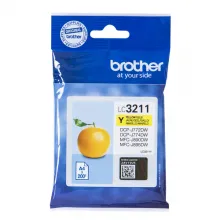 BROTHER LC3211Y Yellow ink cartridge with a capacity of 200 pages
