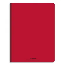 CONQUERANT C9 Cahier piqûre 17x22cm 32 pages 90g grands carreaux Séyès. Couverture polypropylène Rouge