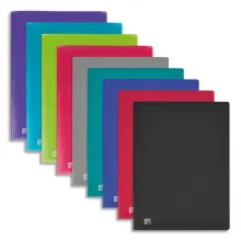 Lot de 10 - OXFORD Protège-documents OSMOSE A4 PP 120 vues 60 pochettes. Coloris assortis 9 couleurs