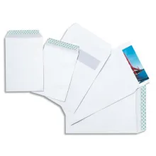 GPV Boîte de 500 pochettes auto-adhésives velin Blanc 90g format 162x229 C5