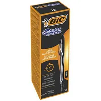 BIC Gel-ocity Quick Dry Stylos-Gel Rétractables Pointe Moyenne (0,7 mm) - Noir