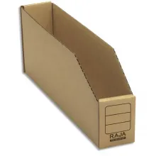Paquet de 50 bacs à bec de stockage en carton brun - Dimensions : L5,1 x H11,2 x P30,1 cm
