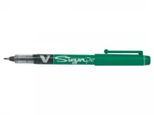 PILOT Stylo-feutre pointe en nylon largeur de trait 0,6 mm encre liquide Verte V-SIGN PEN