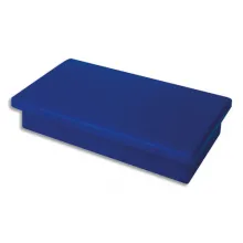 Plaquette de 4 aimants rectangulaires Bleu sans téton - Format : 1,1 x 2,7 cm