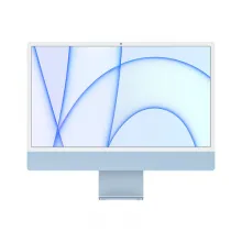 iMac 24 pouces écran Retina 4,5K : Puce Apple M1 CPU 8 cœurs et GPU 8 cœurs, 256 Go - Bleu