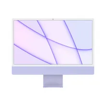 iMac 24 pouces écran Retina 4,5K : Puce Apple M1 CPU 8 cœurs et GPU 8 cœurs, 256Go - Mauve