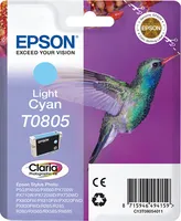 EPSON T0805 cartouche d encre cyan clair capacité standard 7.4ml 350 pages 1-pack blister sans alarme