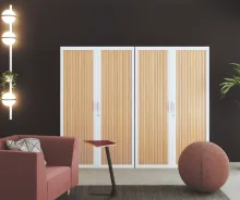 Armoire métal rideaux