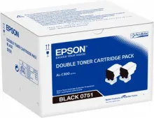 EPSON AL-C300 cartouche de toner noir capacité standard pack de 2