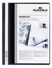 DURABLE Chemise de présentation Duraplus à lamelle A4 - personnalisable + gouttière de passage - Noir